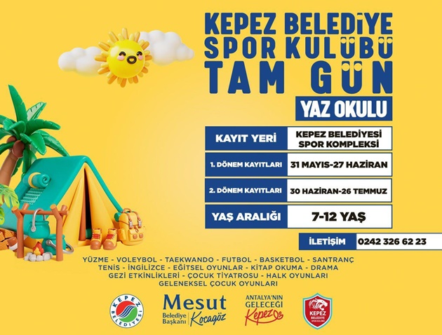 Kepez Belediyesi’nden çocuklara tam gün “Yaz Okulu” 