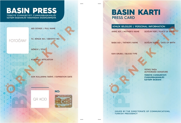 “Basın Kartı” Gazetecinin Resmi Kimlik Belgesidir