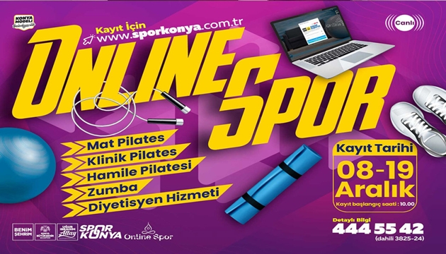 KONYA BÜYÜKŞEHİR ONLİNE SPOR EĞİTİMLERİNDE 15. DÖNEM KAYITLARI BAŞLIYOR