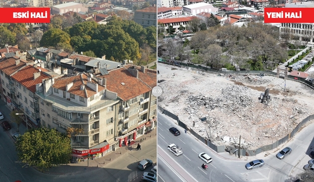 BAŞKAN ALTAY BEŞYOL KAVŞAĞI’NDA KAMULAŞTIRDIKLARI 8 BİNADA YIKIM ÇALIŞMALARINI TAMAMLADIKLARINI AÇIKLADI