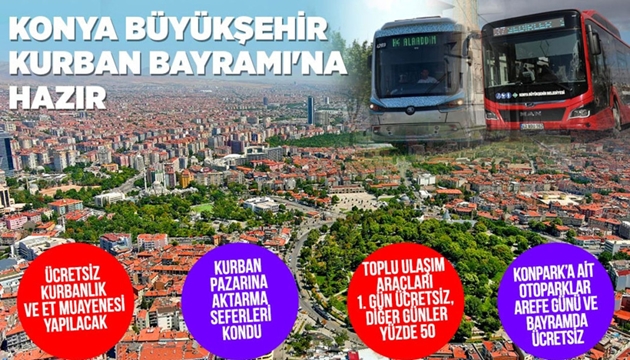 KONYA BÜYÜKŞEHİR KURBAN BAYRAMI'NA HAZIR