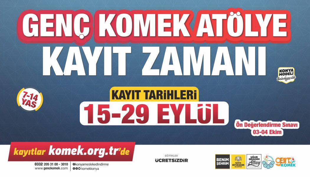 GENÇ KOMEK ATÖLYELERİ’NDE KAYITLAR BAŞLADI